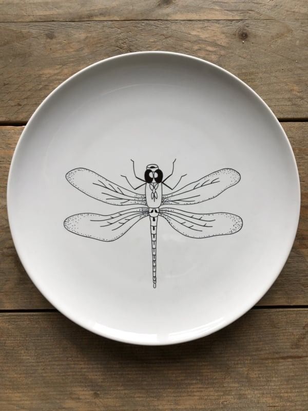 Bord libelle groot - Ø 26 cm